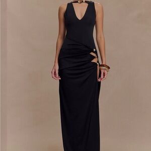 Meshki Black Cut-Out Maxi Dress